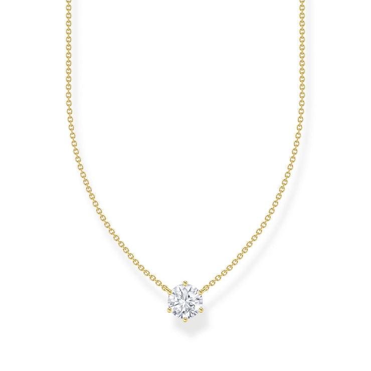 THOMAS SABO Necklace with white zirconia pendant  - gold