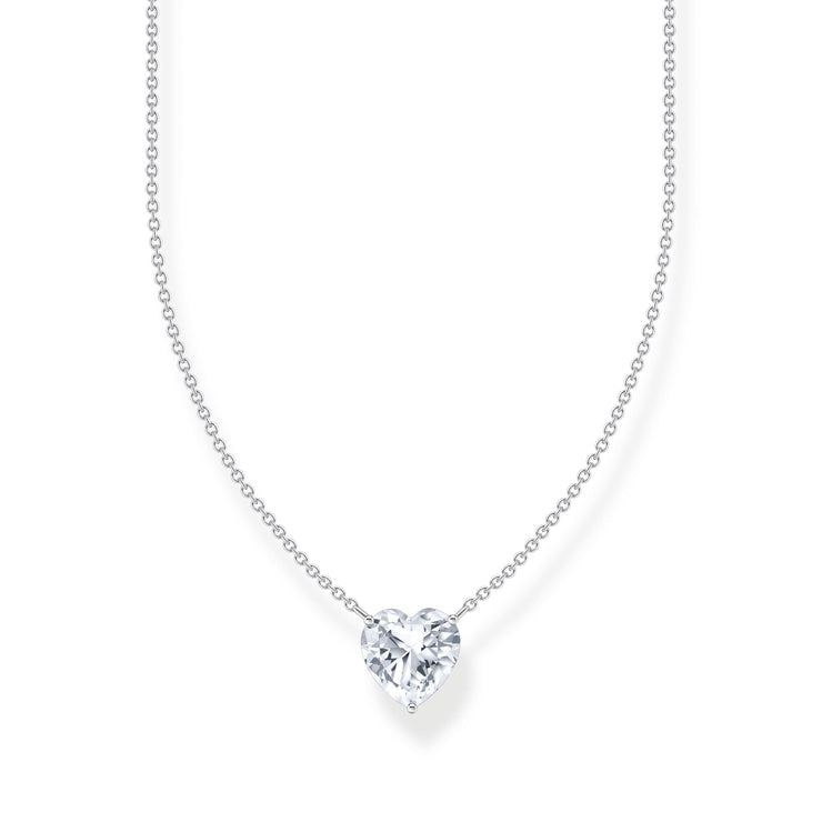 THOMAS SABO Necklace with white heart-shaped pendant