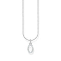 THOMAS SABO Necklace with letter pendant O and white zirconia - silver