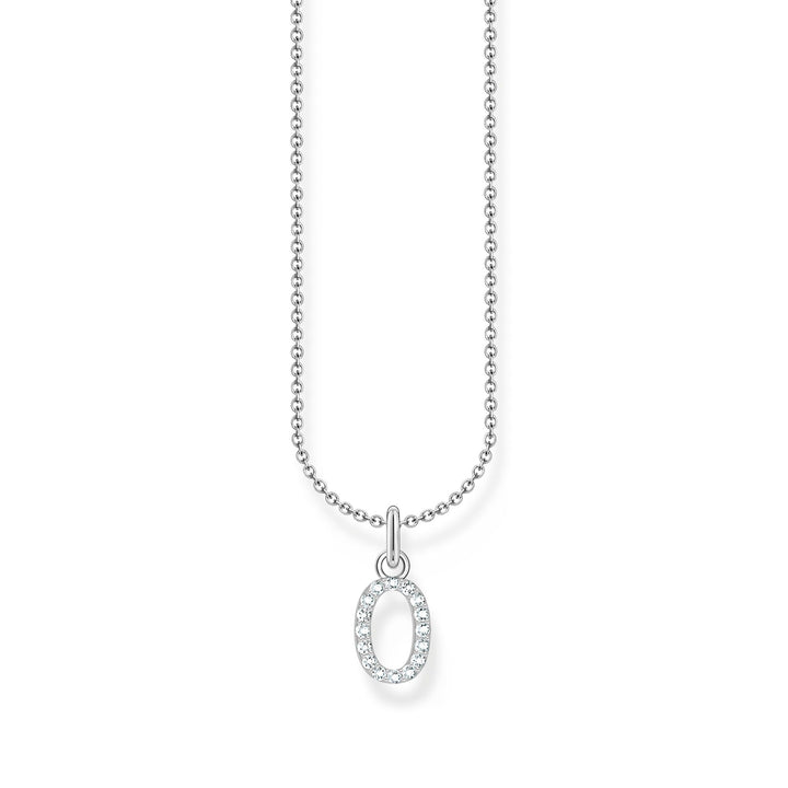 THOMAS SABO Necklace with letter pendant O and white zirconia - silver