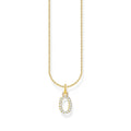 THOMAS SABO Necklace with letter pendant O and white zirconia - gold