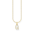 THOMAS SABO Necklace with letter pendant Q and white zirconia  - gold
