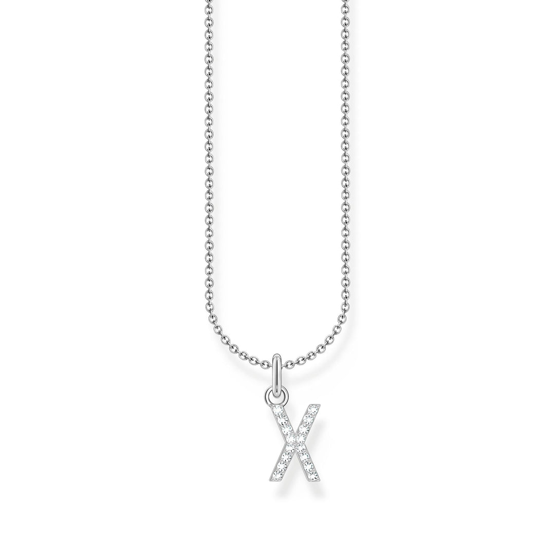 THOMAS SABO Necklace with letter pendant X and white zirconia - silver| THOMAS SABO Australia