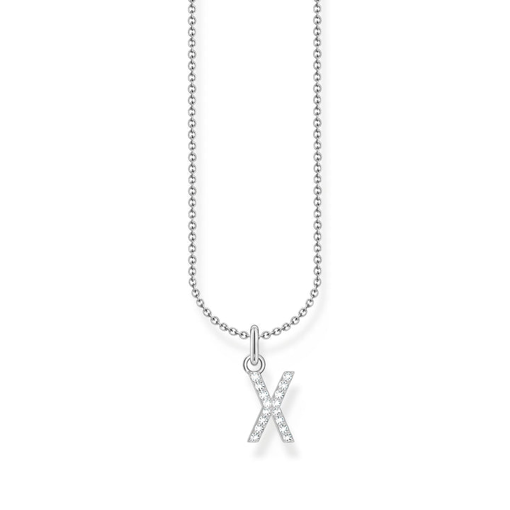 THOMAS SABO Necklace with letter pendant X and white zirconia - silver| THOMAS SABO Australia
