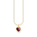 THOMAS SABO Heart pendant necklace gold with red zirconia 