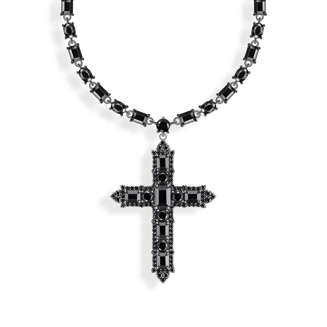 Necklace with cross pendant and zirconia  | The Jewellery Boutique