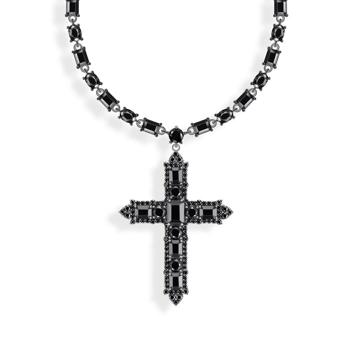 Necklace with cross pendant and zirconia  | The Jewellery Boutique