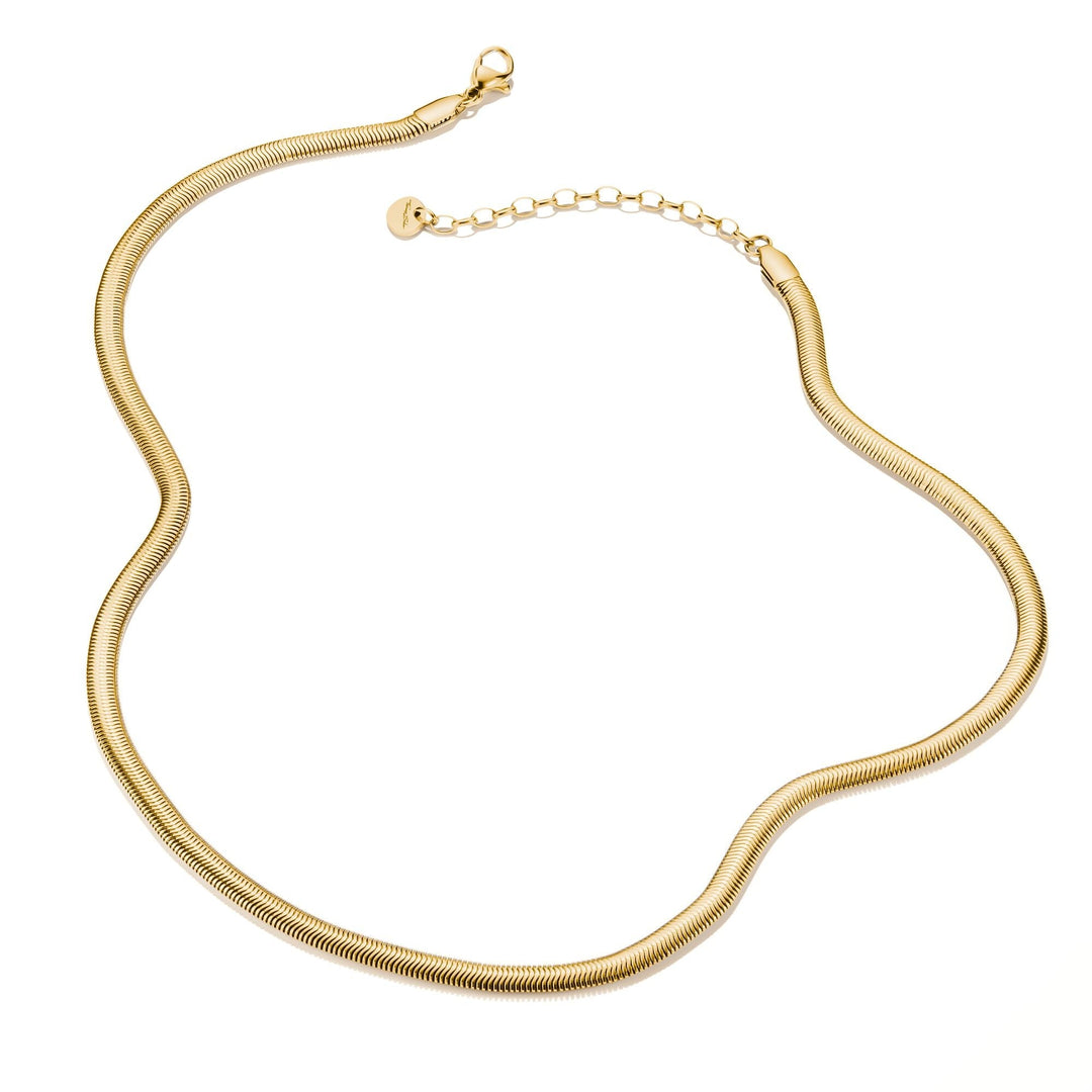 THOMAS SABO Gold-Tone Stainless Steel Snake Chain Necklace 4mm