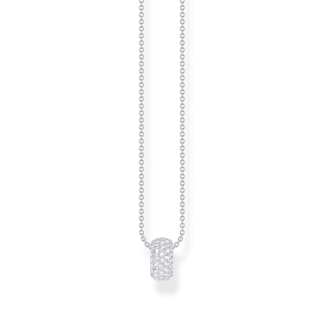 Necklace with ring pendant and white zirconia | The Jewellery Boutique