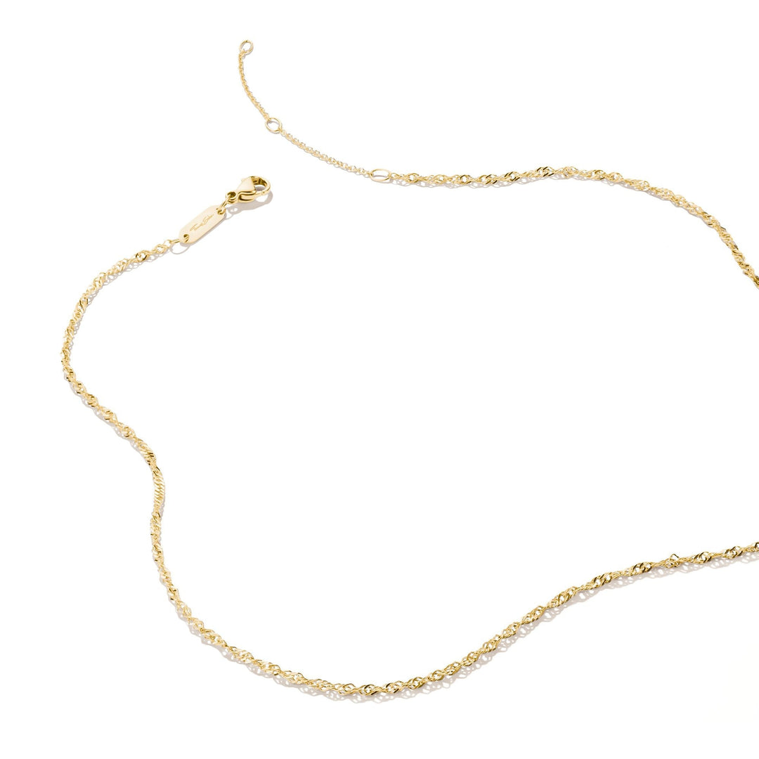 THOMAS SABO Gold-Tone Stainless Steel Singapore Chain Necklace 1.7mm