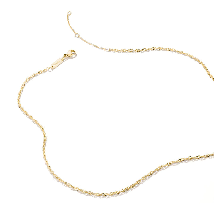 THOMAS SABO Gold-Tone Stainless Steel Singapore Chain Necklace 1.7mm