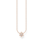 RosÃ© gold-plated necklace with snowflake and white zirconia | The Jewellery Boutique