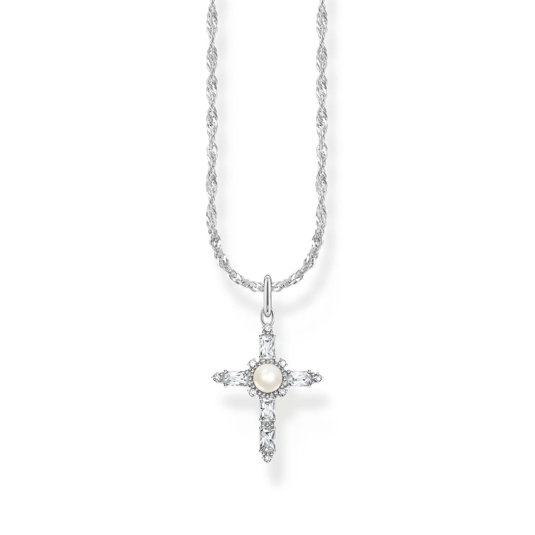Necklace with white cross pendant Cross Romance | The Jewellery Boutique