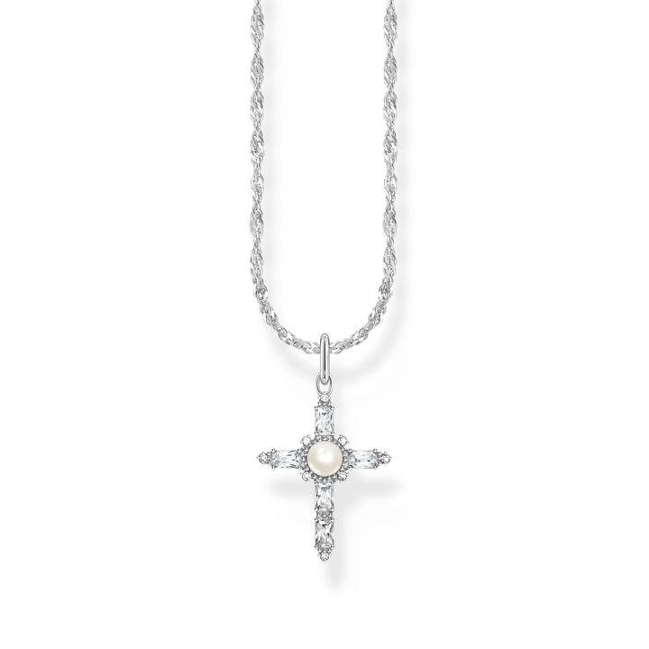 Necklace with white cross pendant Cross Romance | The Jewellery Boutique