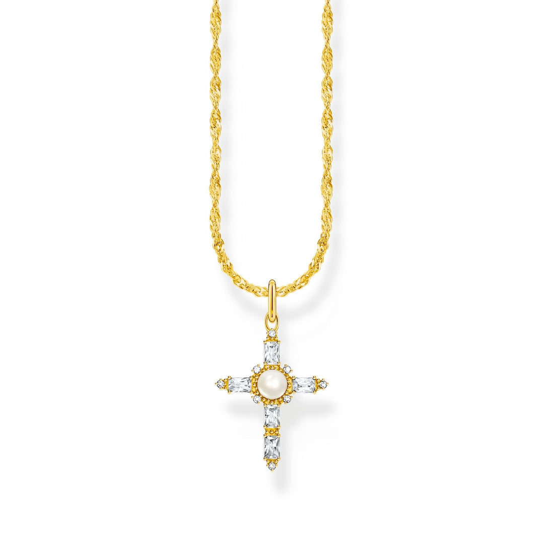 Necklace with white cross pendant Cross Romance | The Jewellery Boutique