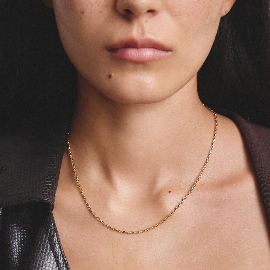 THOMAS SABO Gold-Tone Stainless Steel Paperclip Chain Necklace 2.3mm