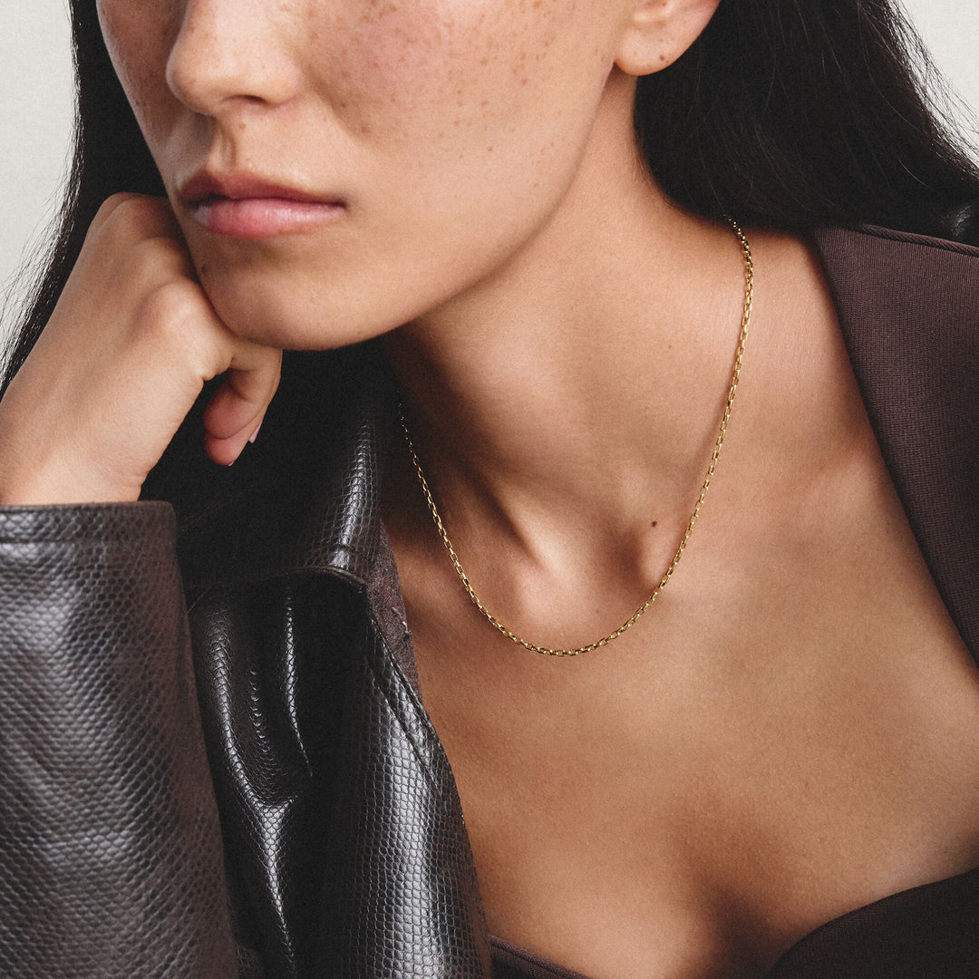 THOMAS SABO Gold-Tone Stainless Steel Paperclip Chain Necklace 2.3mm