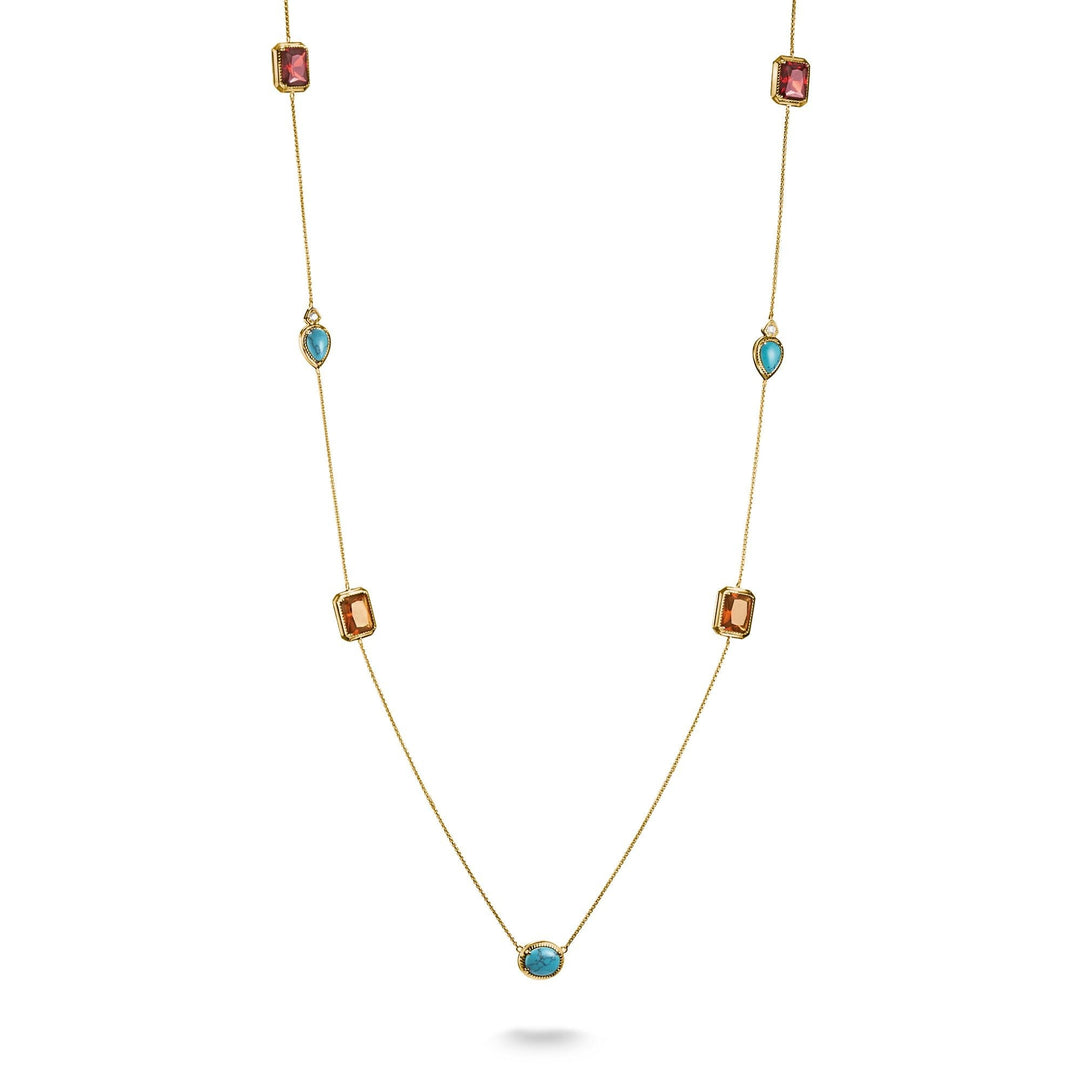 THOMAS SABO Y Necklace with Multi-coloured Stones