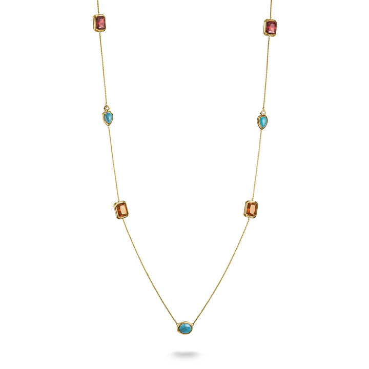 THOMAS SABO Y Necklace with Multi-coloured Stones