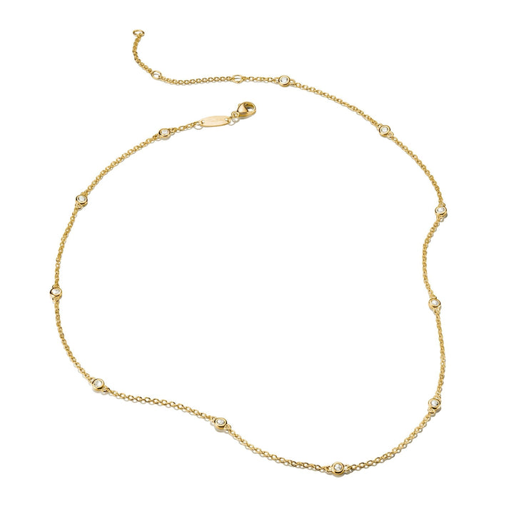 Necklace with White Zirconia Stones