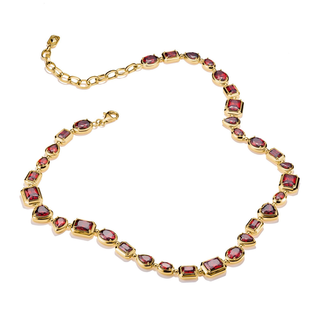 Necklace with Red Stones Elyndra