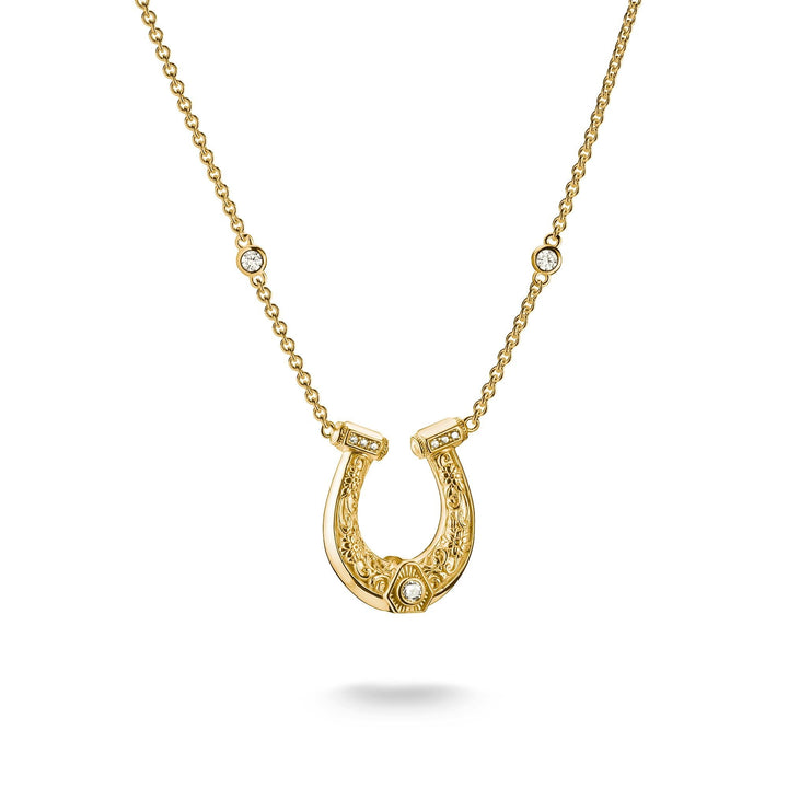 THOMAS SABO Horseshoe Necklace with White Zirconia Stones Gold