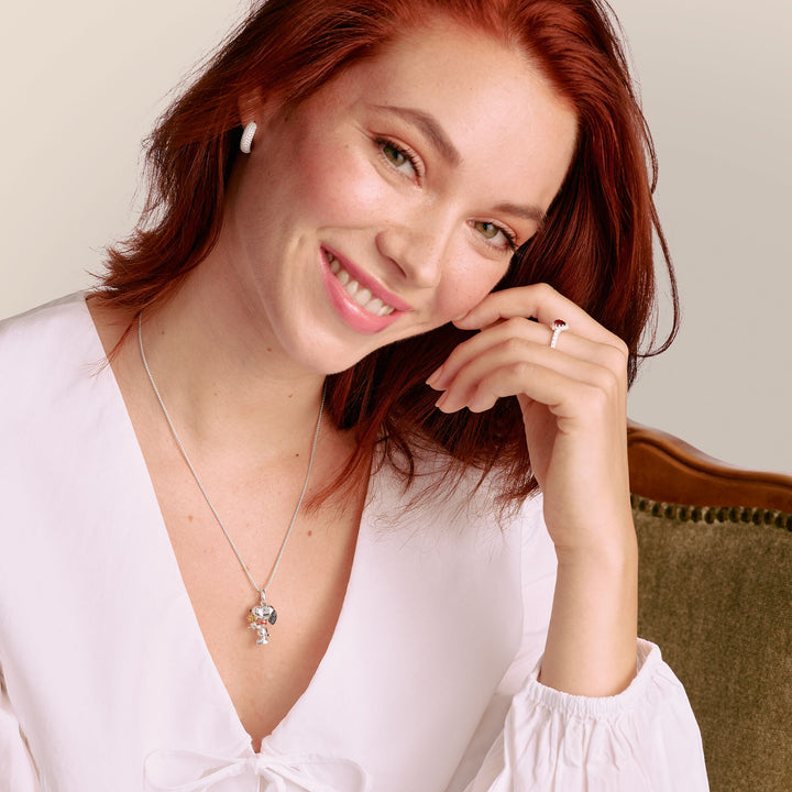 THOMAS SABO Snoopy & Woodstock Pavé Pendant PEANUTS