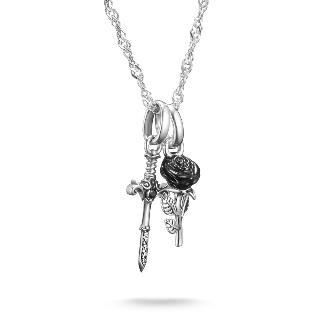 THOMAS SABO Necklace Sword and Rose Zirconia True Romance