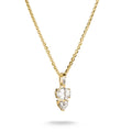 THOMAS SABO Necklace with Oval and Heart Zirconia Stones Gold