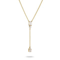 THOMAS SABO Y Necklace with White Zirconia Stones Gold