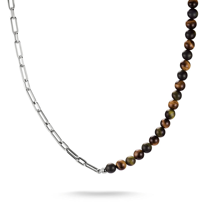 THOMAS SABO Stainless Steel Tiger's Eye Bead Necklace