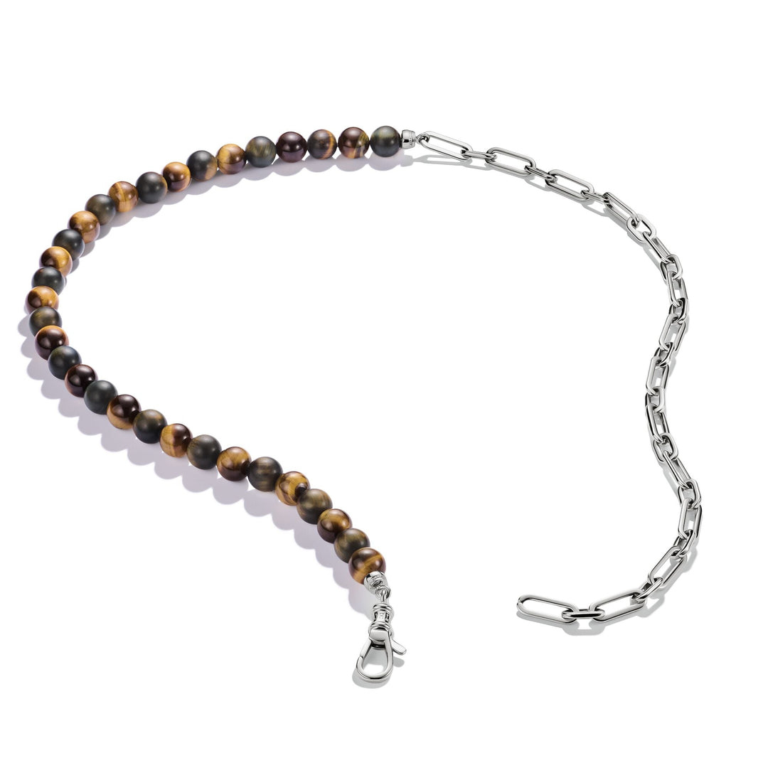 THOMAS SABO Stainless Steel Tiger's Eye Bead Necklace