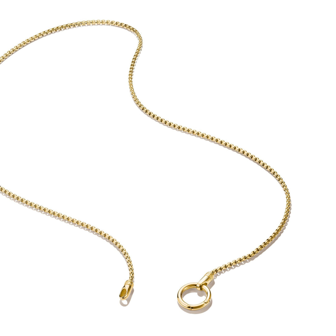 THOMAS SABO Gold-Tone Stainless Steel Box Chain Necklace with Ring Clasp 2.7mm