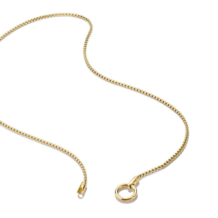 THOMAS SABO Gold-Tone Stainless Steel Box Chain Necklace with Ring Clasp 2.7mm