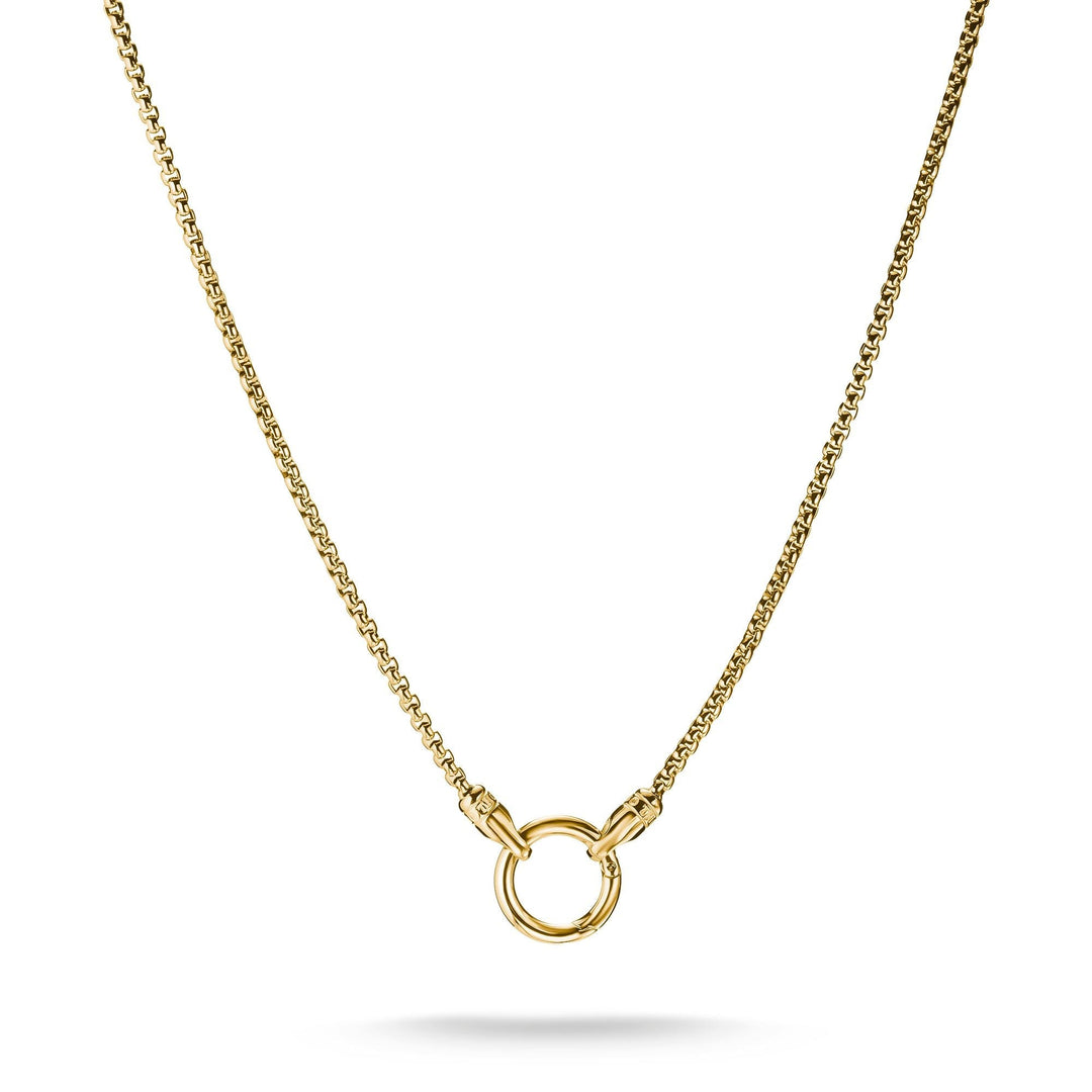 THOMAS SABO Gold-Tone Stainless Steel Box Chain Necklace with Ring Clasp 2.7mm