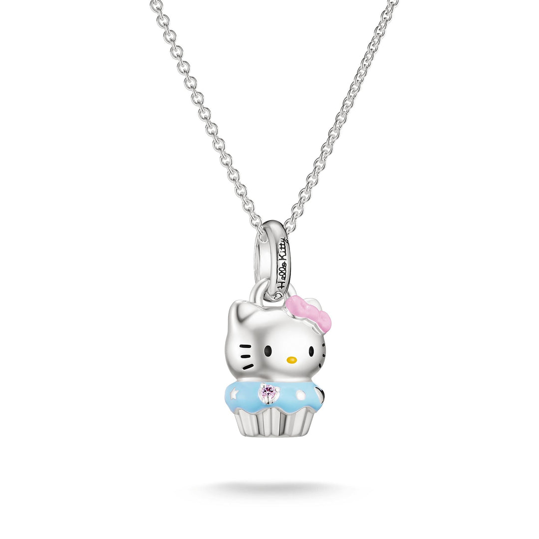 THOMAS SABO Hello Kitty Muffin Necklace, Silver-Plated