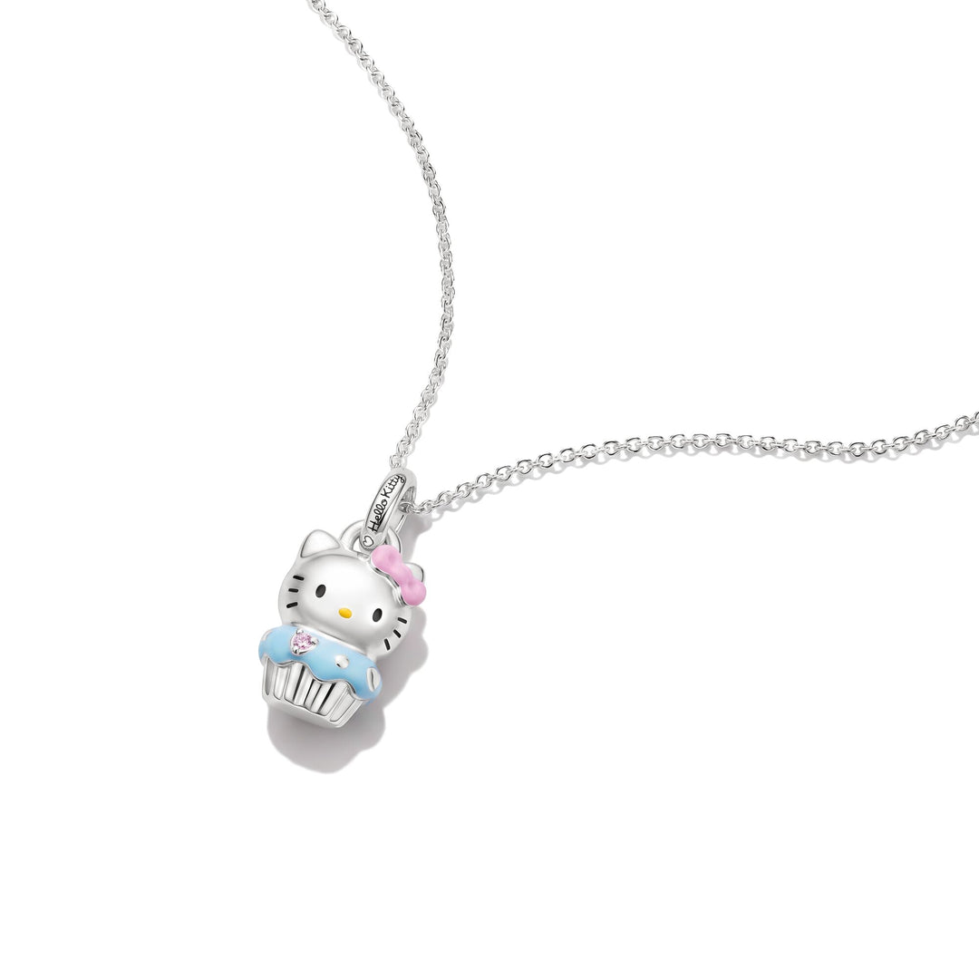 THOMAS SABO Hello Kitty Muffin Necklace, Silver-Plated