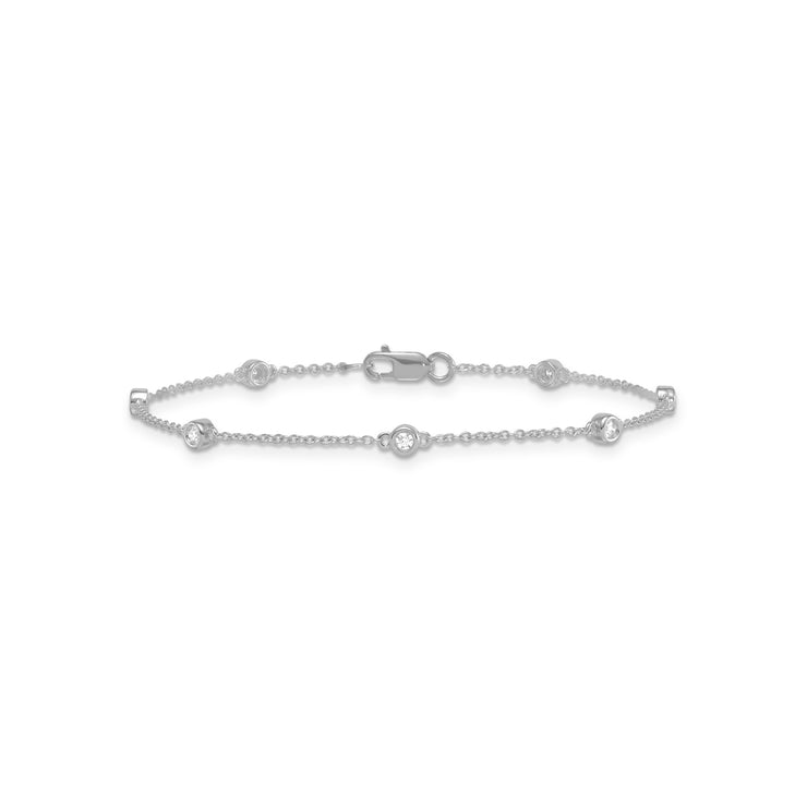 0.15ct Lab Grown Diamond Bracelet in 9K White Gold | The Jewellery Boutique