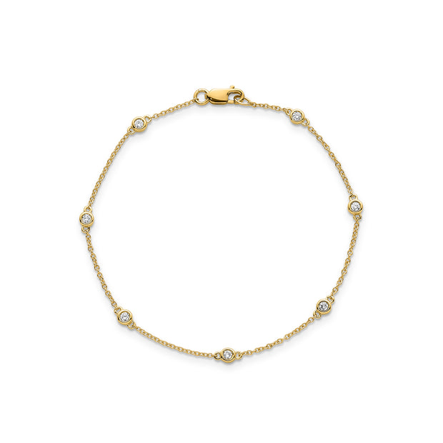 0.15ct Lab Grown Diamond Bracelet in 9K Yellow Gold | The Jewellery Boutique