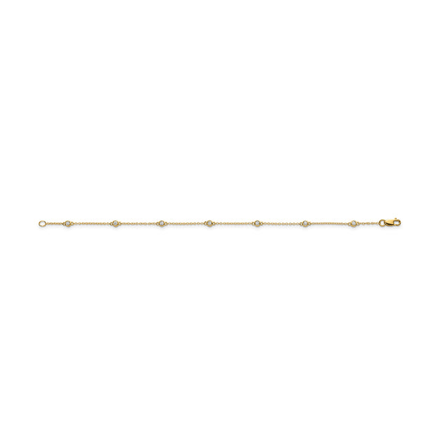 0.15ct Lab Grown Diamond Bracelet in 9K Yellow Gold | The Jewellery Boutique