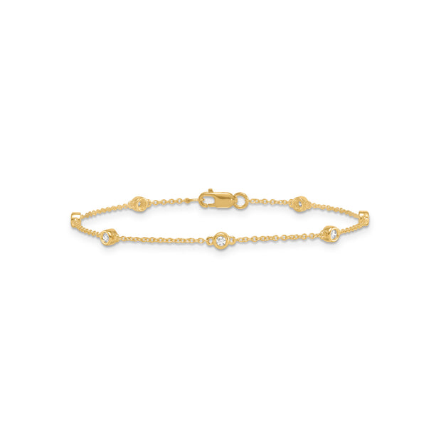 0.15ct Lab Grown Diamond Bracelet in 9K Yellow Gold | The Jewellery Boutique