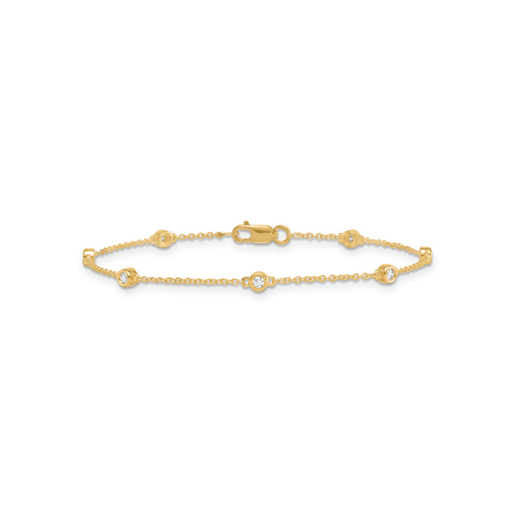 0.15ct Lab Grown Diamond Bracelet in 9K Yellow Gold | The Jewellery Boutique