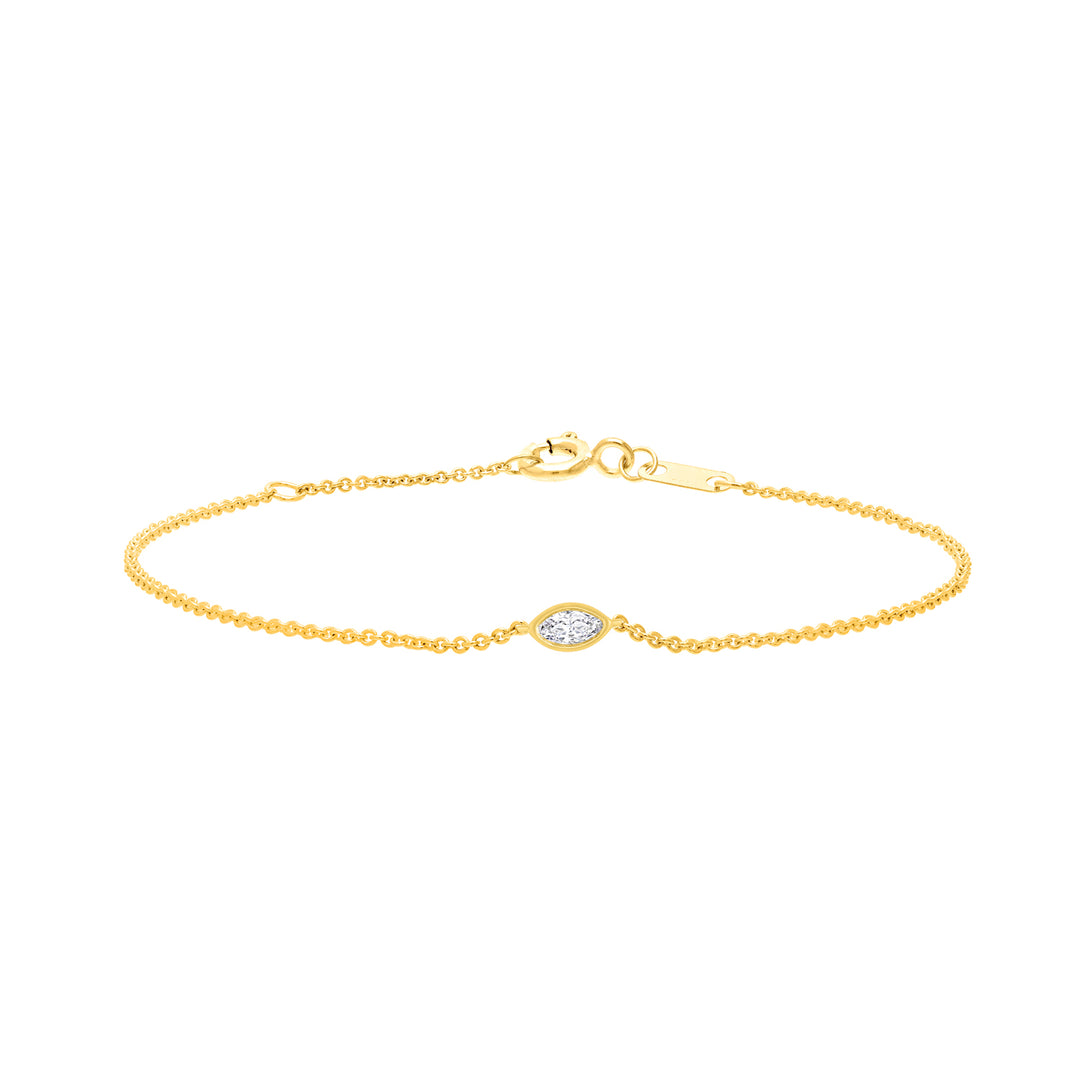0.15ct Lab Grown Diamond 16-18cm Bracelet in 9K Yellow Gold | The Jewellery Boutique