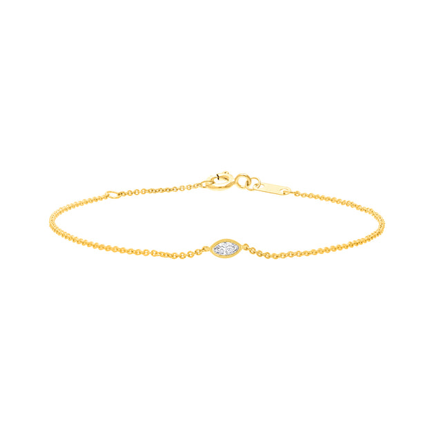 0.15ct Lab Grown Diamond 16-18cm Bracelet in 9K Yellow Gold | The Jewellery Boutique