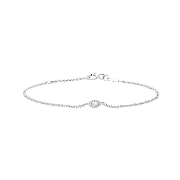 0.15ct Lab Grown Diamond 16-18cm Bracelet in 9K White Gold | The Jewellery Boutique