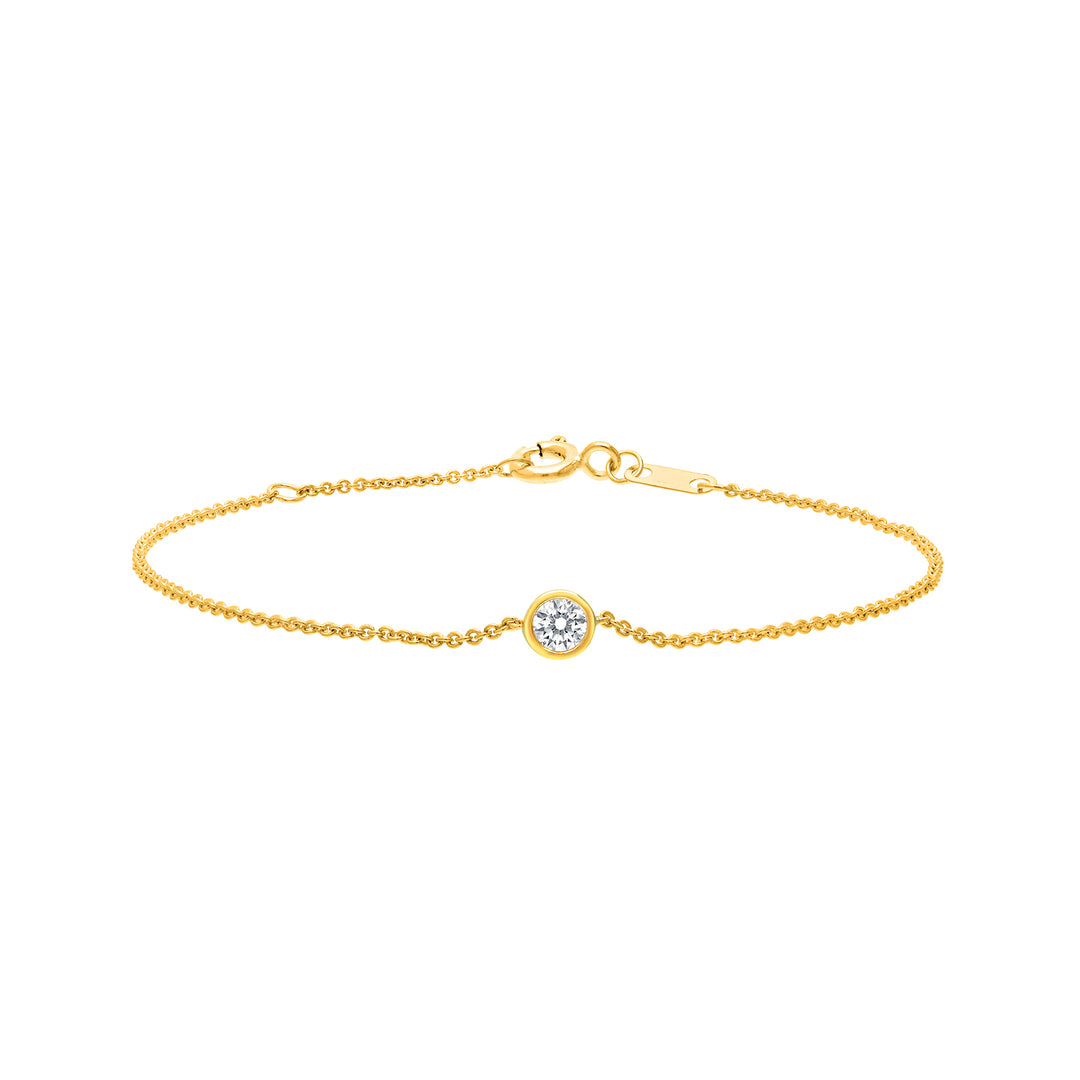 0.15ct Lab Grown Diamond 16-18cm Bracelet in 9K Yellow Gold | The Jewellery Boutique