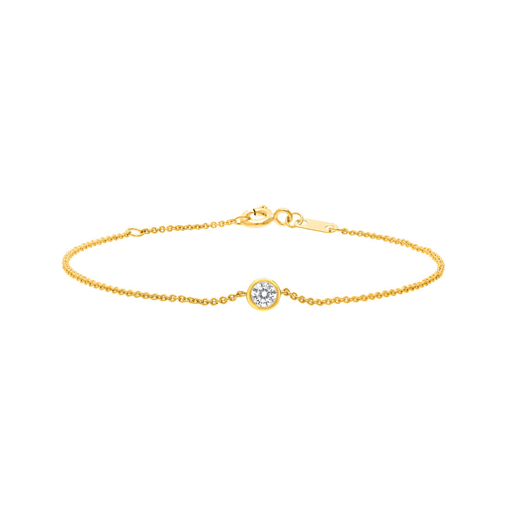 0.15ct Lab Grown Diamond 16-18cm Bracelet in 9K Yellow Gold | The Jewellery Boutique