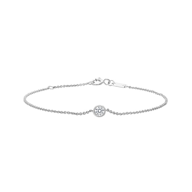 0.15ct Lab Grown Diamond 16-18cm Bracelet in 9K White Gold | The Jewellery Boutique