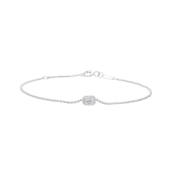 0.15ct Lab Grown Diamond 16-18cm Bracelet in 9K White Gold | The Jewellery Boutique