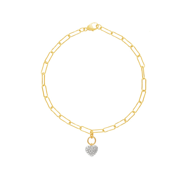 0.02ct Lab Grown Diamond 17-19cm Bracelet in 9K Yellow Gold | The Jewellery Boutique